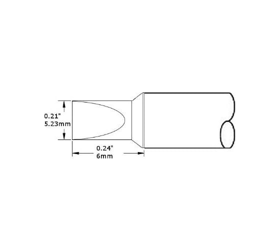 Картридж-наконечник клин (5.23х6 мм) для CV/MX METCAL CVC-6CH0050P