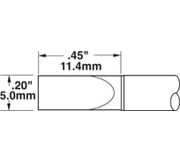 Картридж-наконечник клин (5х11.4 мм) для CV/MX замена STTC-065 METCAL CVC-6CH0050A