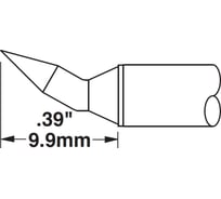 Картридж-наконечник клин изогнутый (1.78х9.9 мм) для CV/MX замена STTC-098 METCAL CVC-6CH0018R