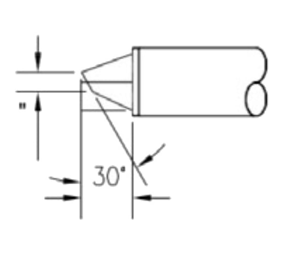 Картридж-наконечник (1.27 мм; скос 30°) для CV/MX замена STTC-015 METCAL CVC-6BV3018P 1