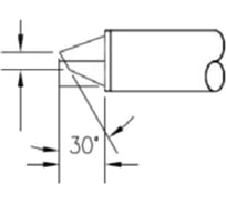 Картридж-наконечник (1.27 мм; скос 30°) для CV/MX замена STTC-115 METCAL CVC-7BV3018P