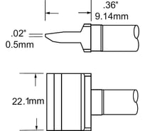 Картридж-наконечник 22.1 мм для MFR METCAL RFP-BL3