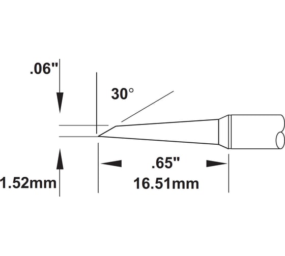 Картридж-наконечник (1.5х16.51 мм) для CV/MX замена SMTC-0167 METCAL SMC-6HF6015S 1