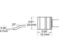 Картриджи-наконечники комплект (20.6х12.7 мм) для CV/MX-PTZ замена PTTC-706 METCAL PTC-7BL1321R