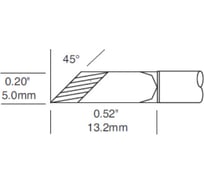 Картридж-наконечник (5.0х13.2 мм) замена STTC-1173Р для CV/MX METCAL SMC-7KN0050P