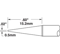 Картридж-наконечник конус удлиненный (0.5х15.2 мм) для CV/MX замена STTC-543 METCAL CVC-5CN0005A