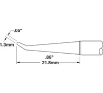 Картридж-наконечник удлиненный (1.3х21.8 мм) для CV/MX замена STTC-541 METCAL CVC-5CN0013R
