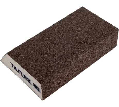 Губка абразивная (шлифовальный блок) со скошенным краем P80, 70х53х25х100 мм TILFLEX TL32-080Com