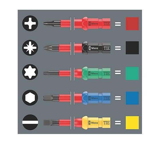 Сменная отвертка VDE Kraftform Kompakt VDE 62 i TiE PH 0x157 мм WERA WE-006509