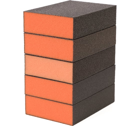 Губка абразивная (шлифовальный блок) P120, 100x70x25 мм, 5 шт TILFLEX TL42-120/5