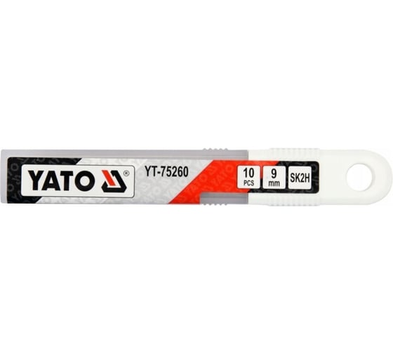Лезвия для ножа 9 мм, SK2H, 10 шт YATO YT-75260