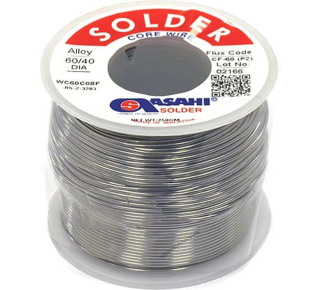 Припой (0.6 мм, 0.25 кг, Sn60/Pb40, CF60 флюс RA) ASAHI 00-00004397