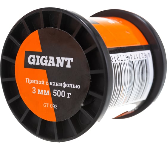 Припой Sn60 Pb40, трубка 3 мм, 500 г Gigant GT-092