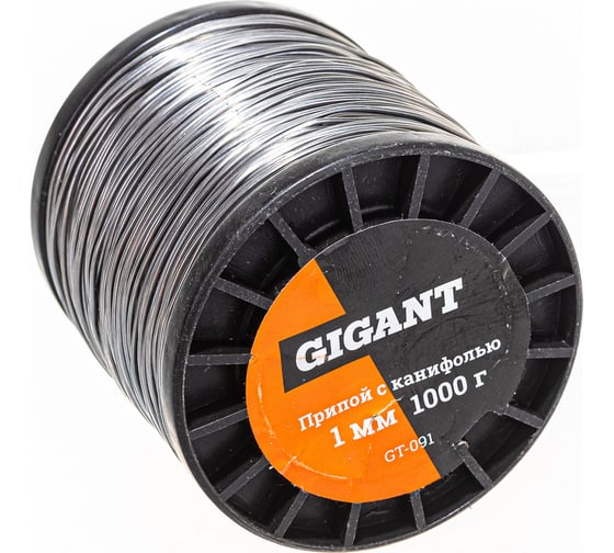 Припой Sn60 Pb40, трубка 1 мм, 1000 г Gigant GT-091