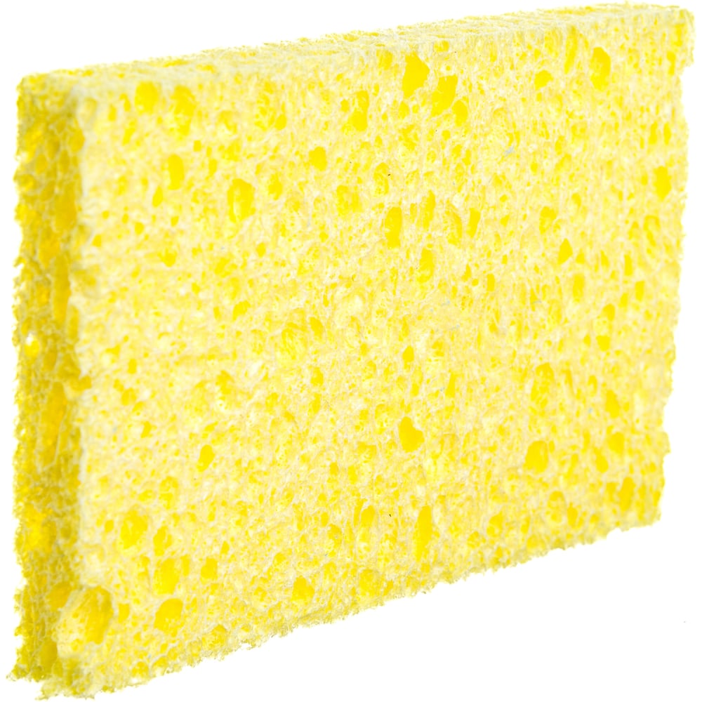 Губка желтая для очистки жал паяльников (80x50 мм) ELEMENT 11108 ...