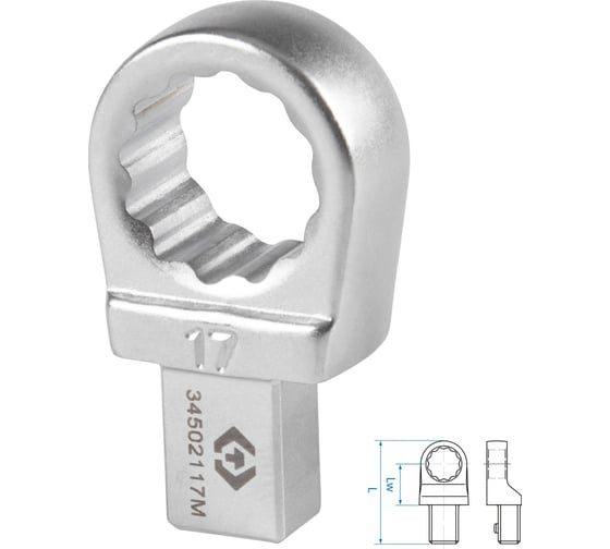 Насадка накидная серии FIT 17 мм, 9x12 мм KING TONY 34502117M 1