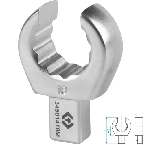 Насадка разрезная серии FIT 18 мм, 9x12 мм KING TONY 34501418M 1
