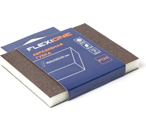 Губка абразивная двухсторонняя 120x100x12 мм, Р120 Flexione 90000294