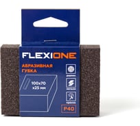 Губка абразивная четырехсторонняя 100x70x25 мм, Р40 Flexione 90000334