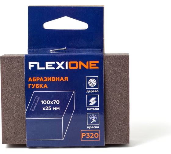 Губка абразивная четырехсторонняя 100x70x25 мм, Р320 Flexione 90000384 1
