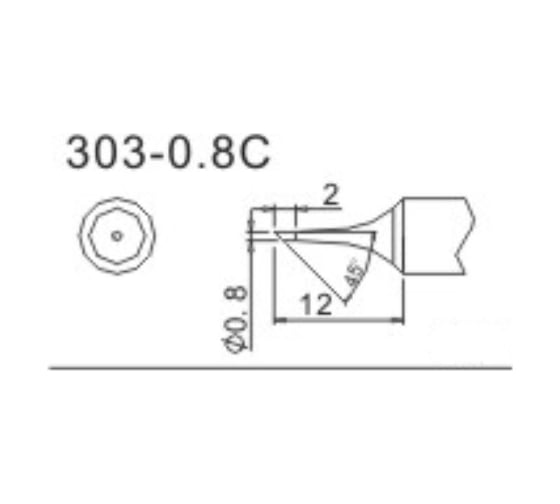 Насадка паяльная QUICK 303-0,8C