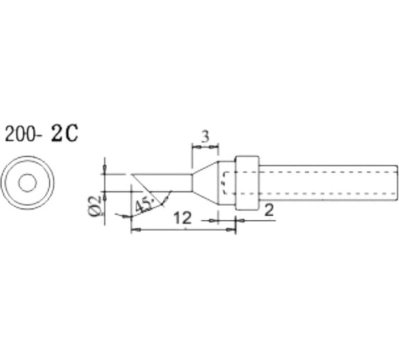 Насадка паяльная QUICK QSS200-T-2C