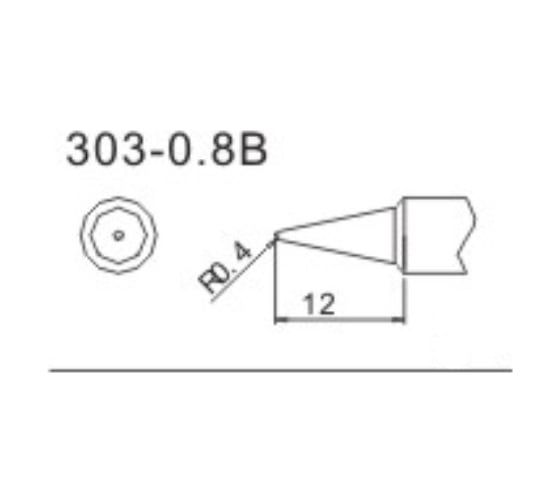 Насадка паяльная QUICK 303-0,8B