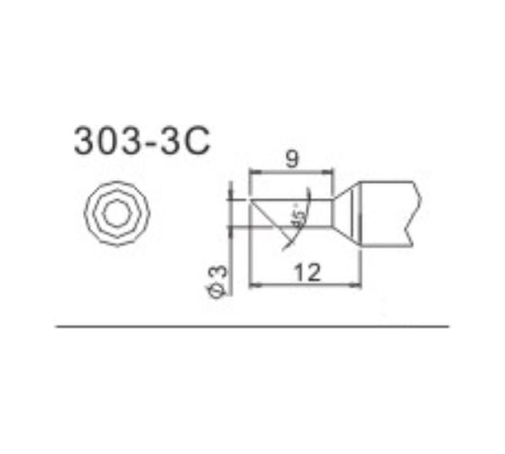 Насадка паяльная QUICK 303-3C