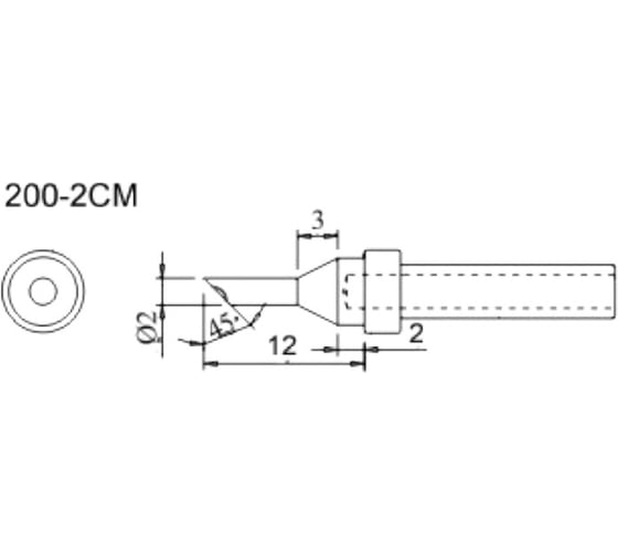 Насадка паяльная QUICK QSS200-T-2CM