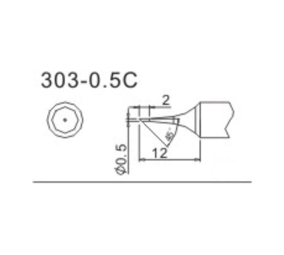 Насадка паяльная QUICK 303-0,5C