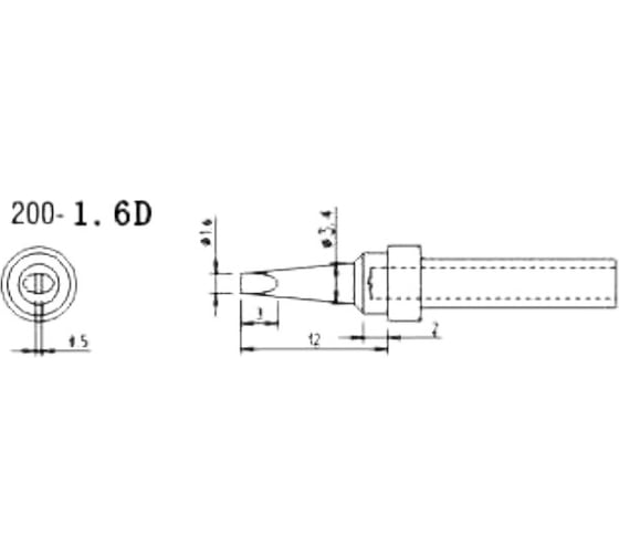 Насадка паяльная QUICK QSS200-T-1,6D