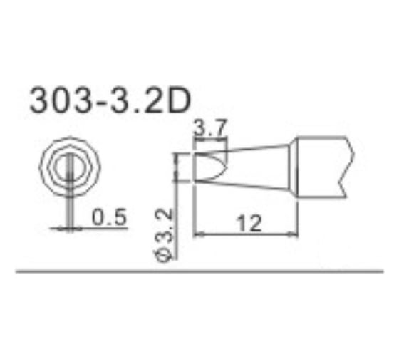 Насадка паяльная QUICK 303-3,2D