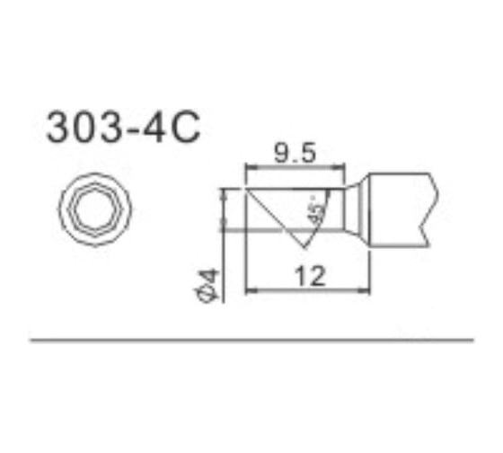 Насадка паяльная QUICK 303-4C