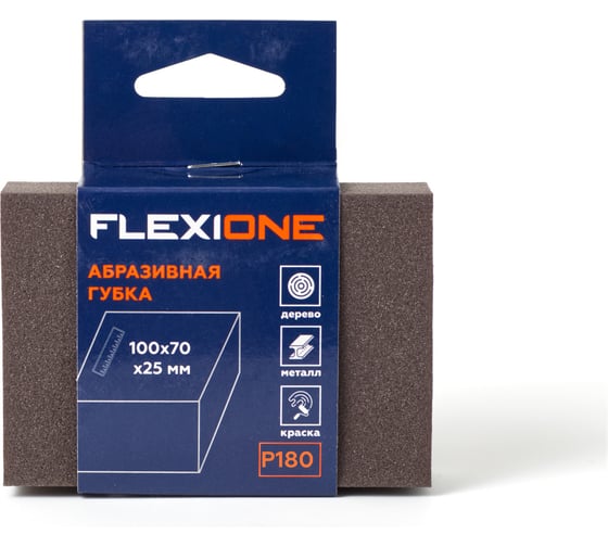 Губка абразивная четырехсторонняя (100x68.5x27 мм; Р180) Flexione 90000034