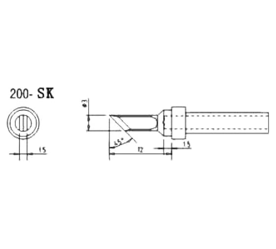 Насадка паяльная QUICK QSS200-T-SK