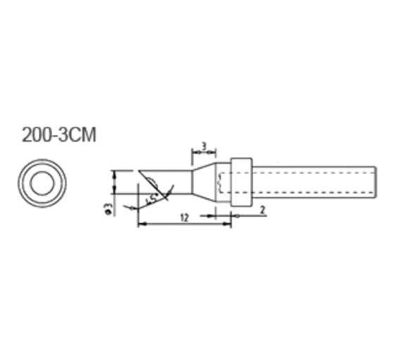Насадка паяльная QUICK QSS200-T-3CM
