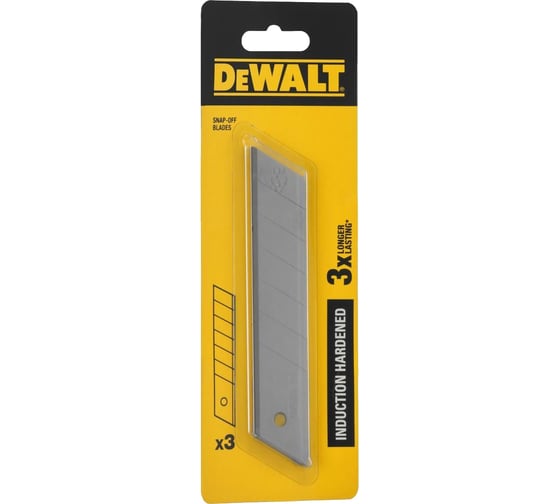 Лезвие сегментированное закаленное (3 шт; 18 мм) для ножа DEWALT DWHT11719-0