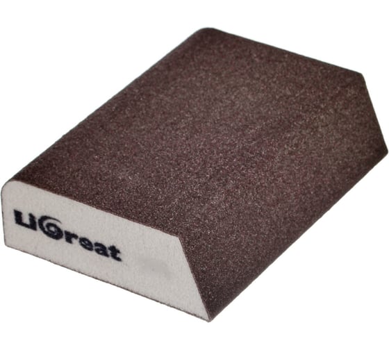Шлифовальная губка четырехсторонняя овал/скос LIGREAT 98х69х26 мм, Р240 TL12307