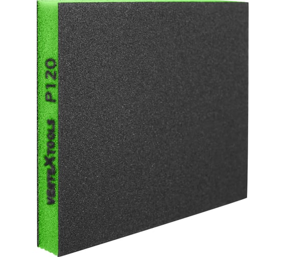Губка абразивная шлифовальная vertextools 120х98х13мм, Р120, 3шт 120-98-120