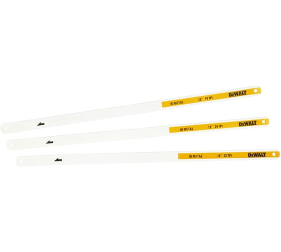 Смешанные ножовочные полотна по металлу Dewalt 18, 24, 32 TPI, 3 шт DWHT0-20558