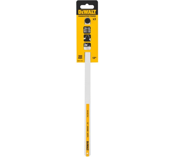 Смешанные ножовочные полотна по металлу Dewalt 18, 24, 32 TPI, 3 шт DWHT0-20558