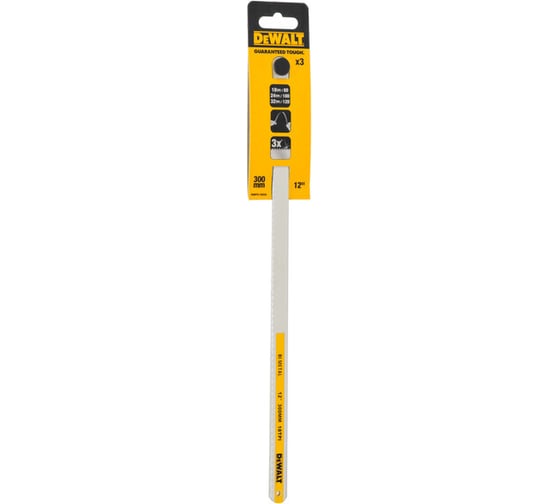 Смешанные ножовочные полотна по металлу Dewalt 18, 24, 32 TPI, 3 шт DWHT0-20558