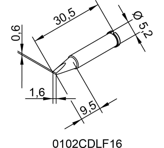 Жало паяльное Ersa 102CDLF16 00206753