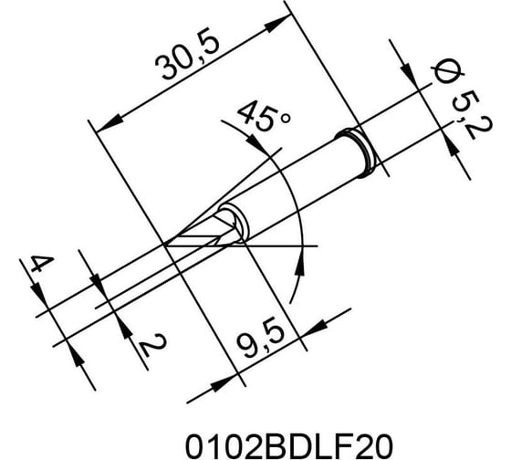 Жало паяльное Ersa 102BDLF20 00206751