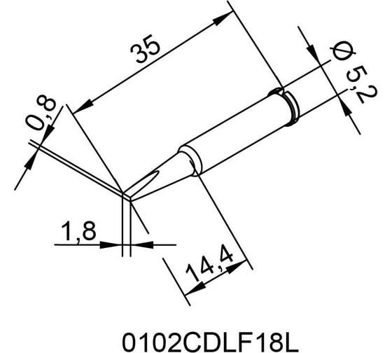Жало паяльное Ersa 102CDLF18L 00210503