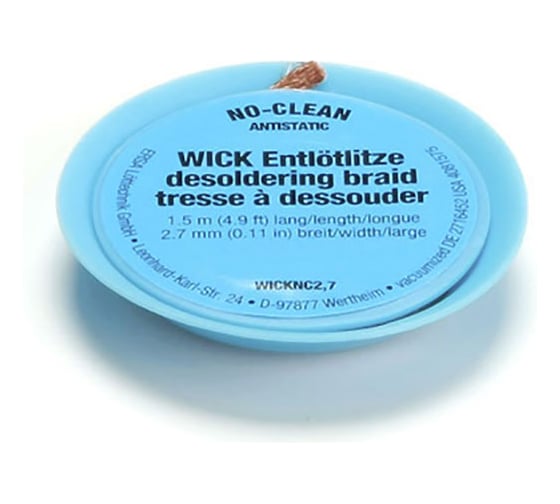 Лента-поглотитель олова WICK 2,7 мм, 1,5 м Ersa 00062657
