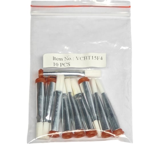 Наконечник дозатора VMatic плоская кисть, 4мм, мягкая, 15G, 1.36мм, 10шт VCBT15F4 1