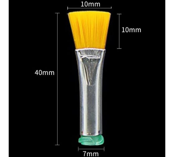 Наконечник дозатора VMatic плоская кисть, 10мм, жесткая, 18G, 0.84мм, 10шт VCBT18MF10