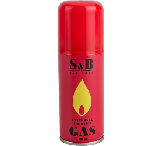 Газ для зажигалок S&B 100 мл, объем 140см3 ГС 003