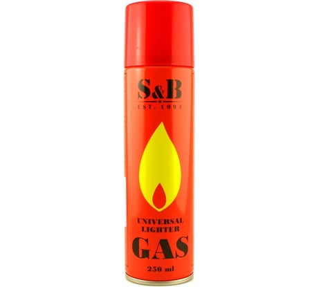 Газ для зажигалок S&B 250 мл, объем 335см3 ГС 006